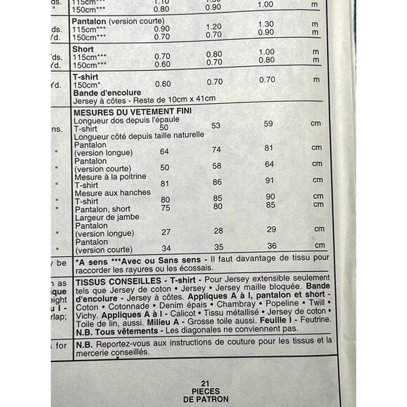 McCalls 6933 Sewing pattern Kids tshirt pants shorts size 5 6 - Picture 7 of 7